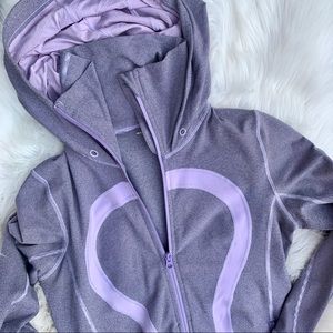 LULEMON 8 Stride Jacket Lilac Grey stripe